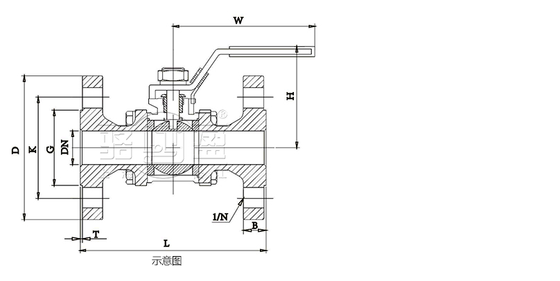 三片式法兰球阀